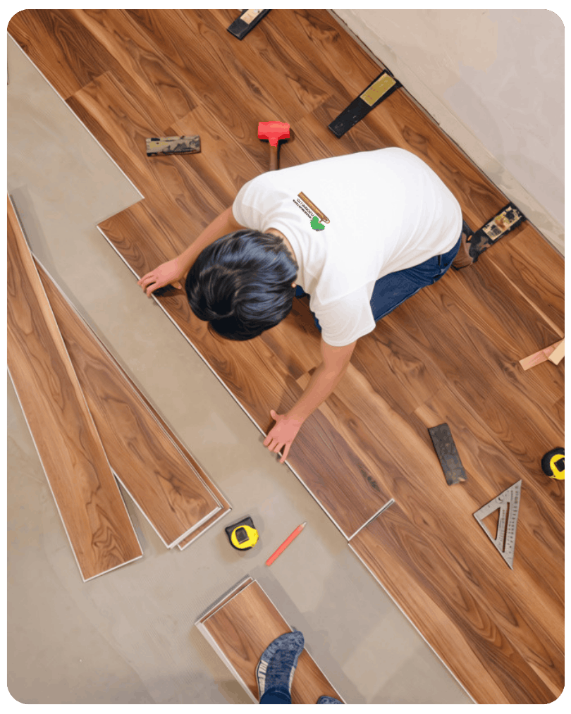 Professional hardwood flooring installation