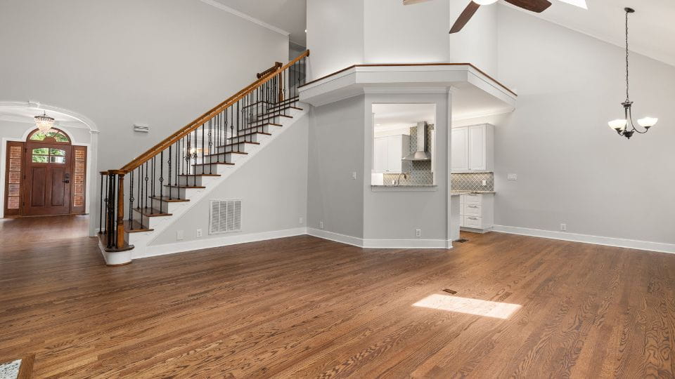 Beautifully finished hardwood flooring